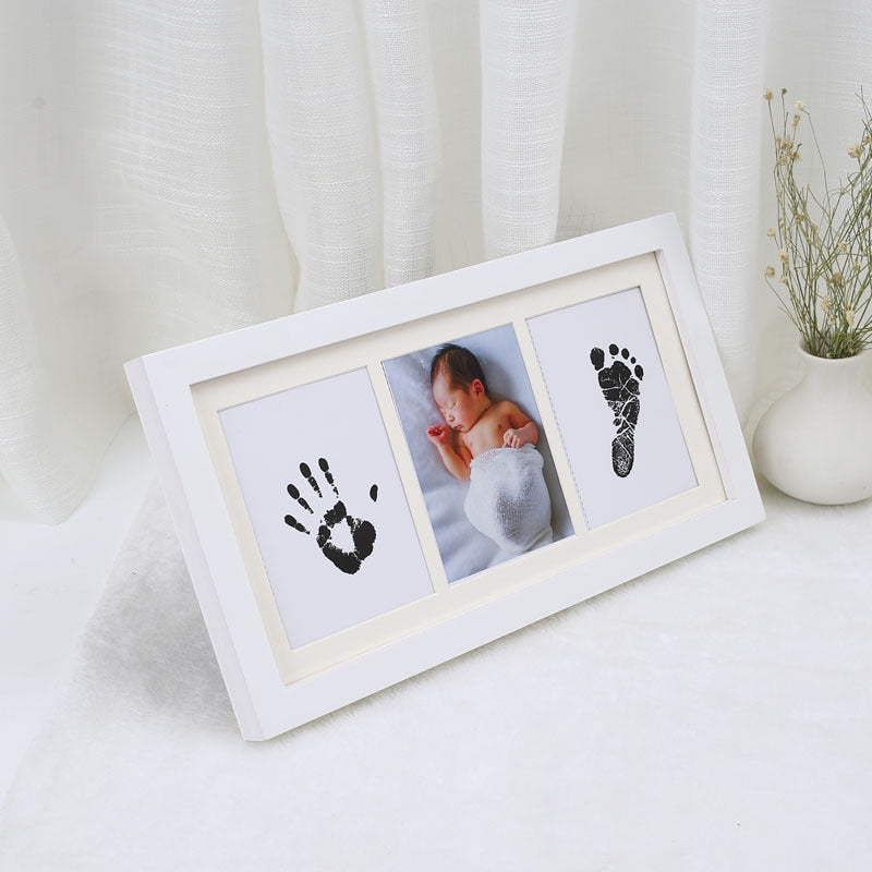 Ink Hand Foot Print Photo Frame Baby DIY Handprint Footprint Picture Frame Newborn Memorial Growing Souvenir Items Paw Print Pad