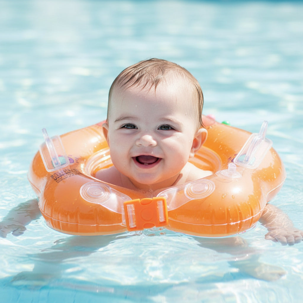 Baby Neck Ring Thickened Double Airbag Newborn Baby Swimming Ring Crystal Ring Inflatable Neck Ring Baby Swimming Ring