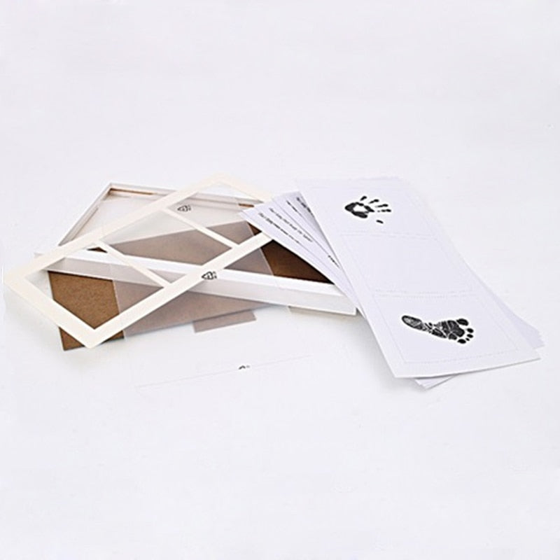 Ink Hand Foot Print Photo Frame Baby DIY Handprint Footprint Picture Frame Newborn Memorial Growing Souvenir Items Paw Print Pad