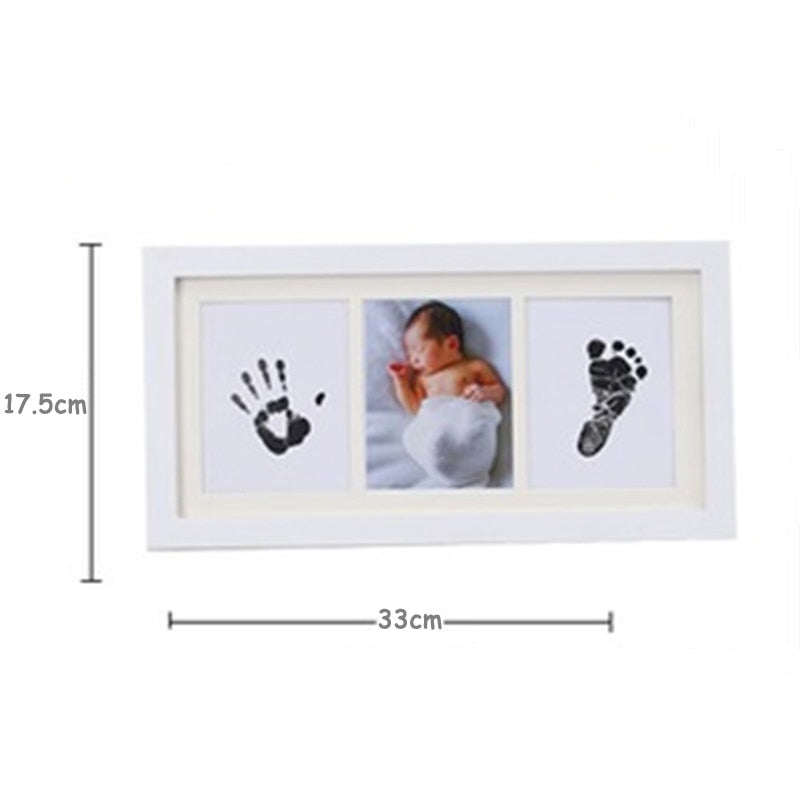 Ink Hand Foot Print Photo Frame Baby DIY Handprint Footprint Picture Frame Newborn Memorial Growing Souvenir Items Paw Print Pad